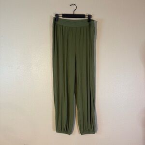 Le Ore Bandier Olive Green Como Modal Yoga Slinky Jogger Pant Large